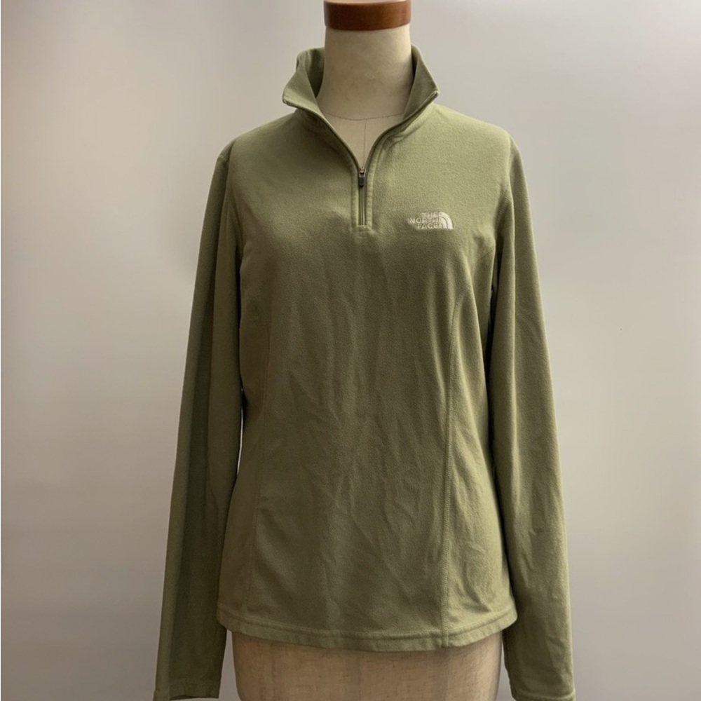 The North Face Women's Sage Green Quarter-Zip Fleece TKA100